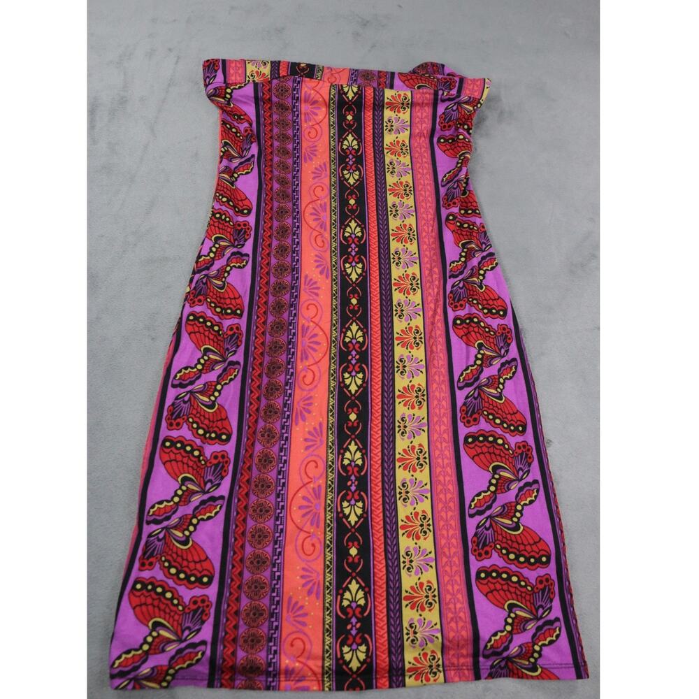 HALE BOB Women’s Boho Butterfly Print Mini Dress Size S Purple Pink Made USA